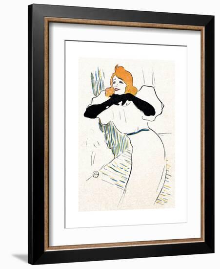 Yvette Guilbert, Lautrec-Henri de Toulouse-Lautrec-Framed Giclee Print