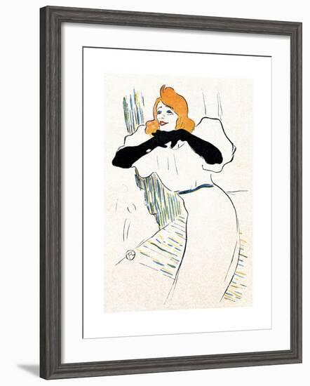 Yvette Guilbert, Lautrec-Henri de Toulouse-Lautrec-Framed Giclee Print