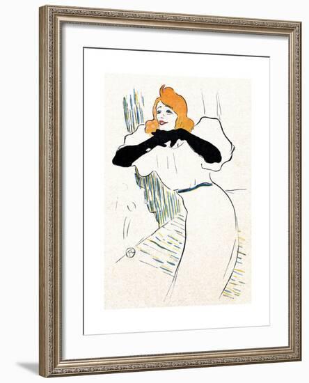 Yvette Guilbert, Lautrec-Henri de Toulouse-Lautrec-Framed Giclee Print