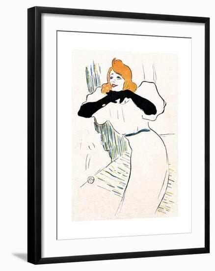 Yvette Guilbert, Lautrec-Henri de Toulouse-Lautrec-Framed Giclee Print