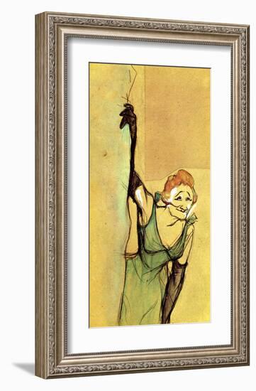 Yvette Guilbert Taking Curtain Call-Henri de Toulouse-Lautrec-Framed Giclee Print