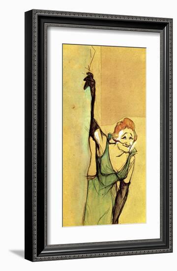 Yvette Guilbert Taking Curtain Call-Henri de Toulouse-Lautrec-Framed Giclee Print