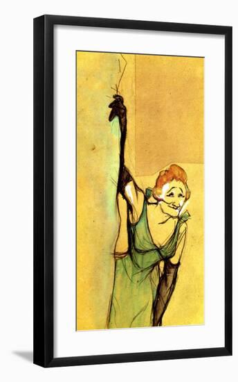 Yvette Guilbert Taking Curtain Call-Henri de Toulouse-Lautrec-Framed Giclee Print