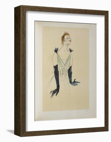 Yvette Guilbert-Henri de Toulouse-Lautrec-Framed Collectable Print