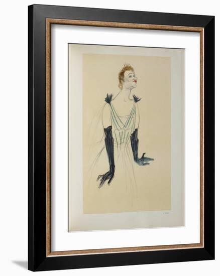 Yvette Guilbert-Henri de Toulouse-Lautrec-Framed Collectable Print