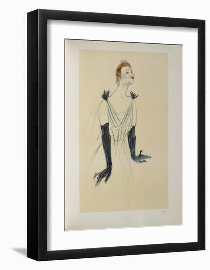 Yvette Guilbert-Henri de Toulouse-Lautrec-Framed Collectable Print