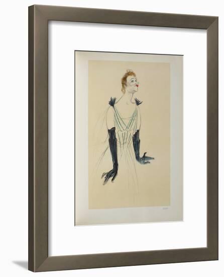 Yvette Guilbert-Henri de Toulouse-Lautrec-Framed Collectable Print