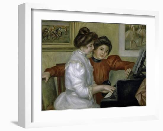 Yvonne and Christine Leroll at the Piano-Pierre-Auguste Renoir-Framed Giclee Print