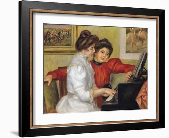 Yvonne and Christine Lerolle at the Piano, 1897-Pierre-Auguste Renoir-Framed Giclee Print