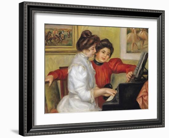 Yvonne and Christine Lerolle at the Piano, 1897-Pierre-Auguste Renoir-Framed Giclee Print