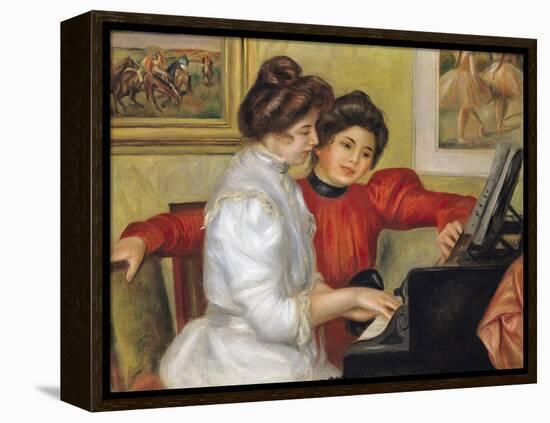 Yvonne and Christine Lerolle at the Piano, 1897-Pierre-Auguste Renoir-Framed Premier Image Canvas