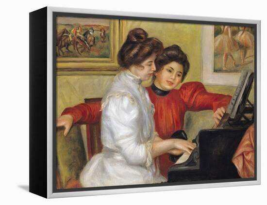 Yvonne and Christine Lerolle at the Piano, 1897-Pierre-Auguste Renoir-Framed Premier Image Canvas