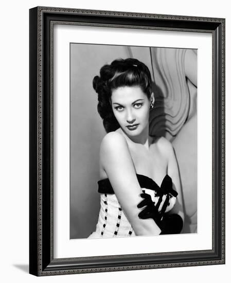 Yvonne by Carlo (1922 2007) actrice d'origine canadienne naturalisee americaine (b/w photo)-null-Framed Photo