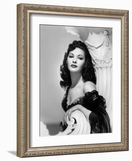 Yvonne by Carlo (1922 2007) actrice d'origine canadienne naturalisee americaine (b/w photo)-null-Framed Photo