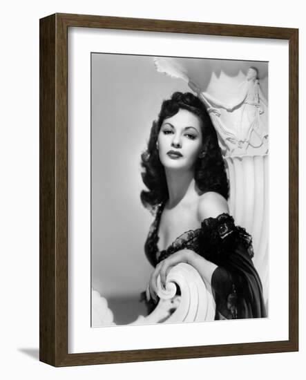 Yvonne by Carlo (1922 2007) actrice d'origine canadienne naturalisee americaine (b/w photo)-null-Framed Photo