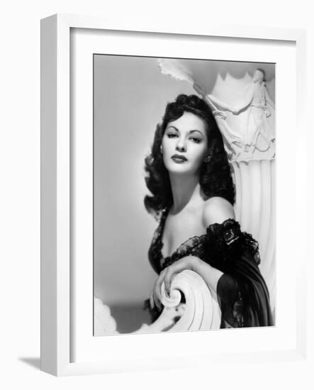 Yvonne by Carlo (1922 2007) actrice d'origine canadienne naturalisee americaine (b/w photo)-null-Framed Photo