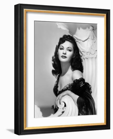 Yvonne by Carlo (1922 2007) actrice d'origine canadienne naturalisee americaine (b/w photo)-null-Framed Photo