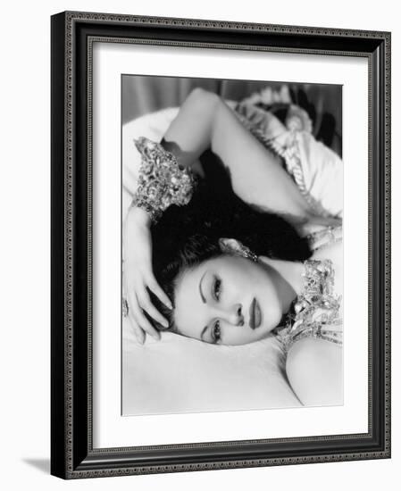 Yvonne by Carlo (1922 2007) actrice d'origine canadienne naturalisee americaine (b/w photo)-null-Framed Photo