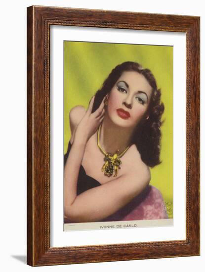 Yvonne De Carlo, Canadian-Born American Actress and Film Star-null-Framed Photographic Print