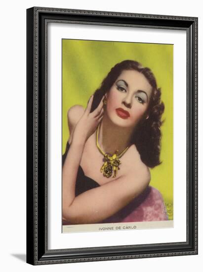 Yvonne De Carlo, Canadian-Born American Actress and Film Star-null-Framed Photographic Print