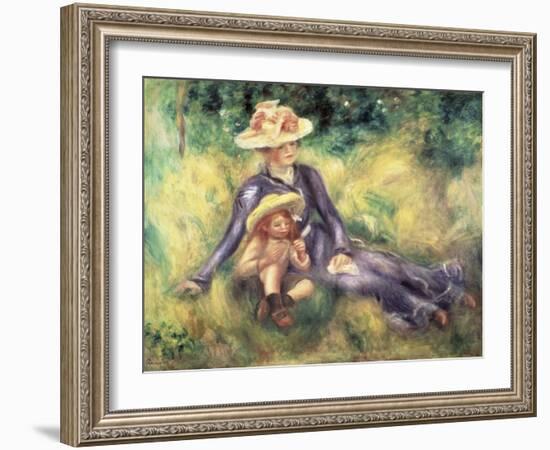 Yvonne et Jean-Pierre-Auguste Renoir-Framed Giclee Print