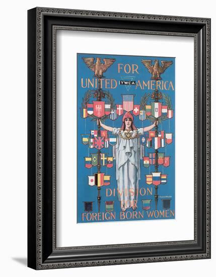 YWCA, For United America-C^ Howard Walker-Framed Art Print