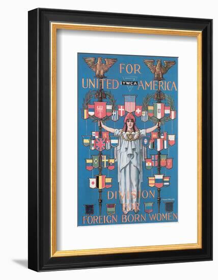 YWCA, For United America-C^ Howard Walker-Framed Art Print