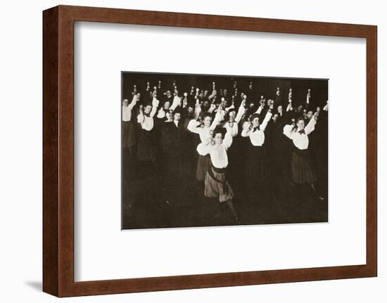 YWCA members exercising, 1910s-Unknown-Framed Photographic Print