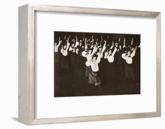 YWCA members exercising, 1910s-Unknown-Framed Photographic Print