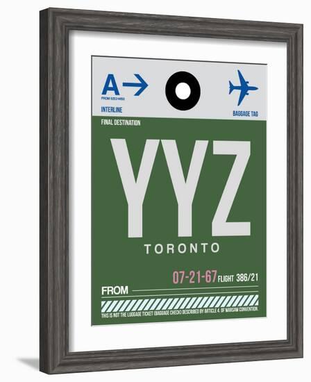 YYZ Toronto Luggage Tag 1-NaxArt-Framed Art Print