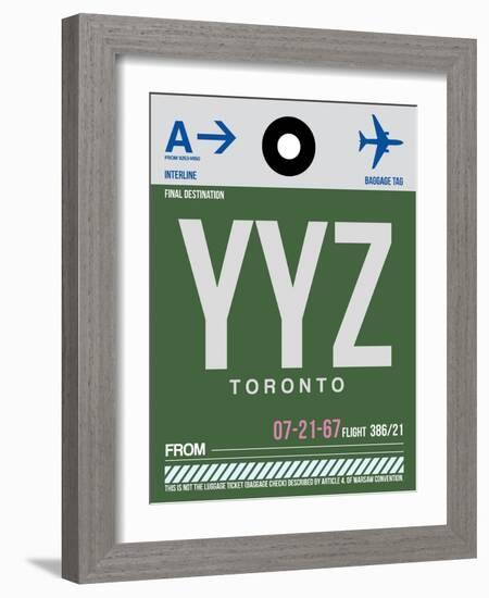 YYZ Toronto Luggage Tag 1-NaxArt-Framed Art Print