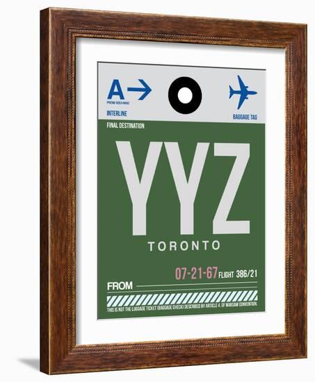 YYZ Toronto Luggage Tag 1-NaxArt-Framed Art Print