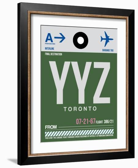 YYZ Toronto Luggage Tag 1-NaxArt-Framed Art Print