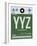 YYZ Toronto Luggage Tag 1-NaxArt-Framed Art Print