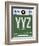 YYZ Toronto Luggage Tag 1-NaxArt-Framed Art Print