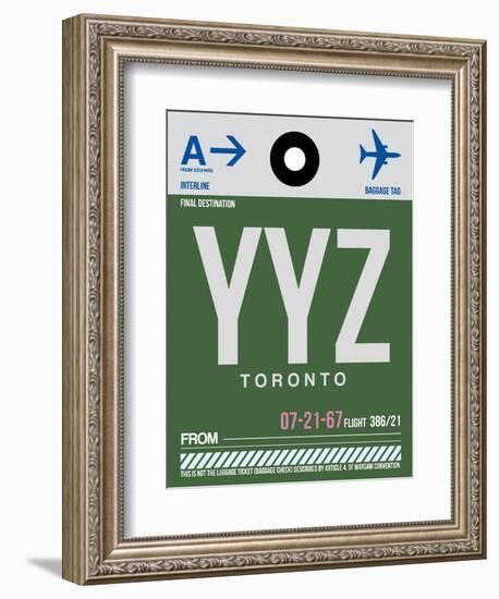 YYZ Toronto Luggage Tag 1-NaxArt-Framed Art Print