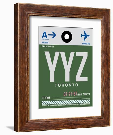 YYZ Toronto Luggage Tag 1-NaxArt-Framed Art Print