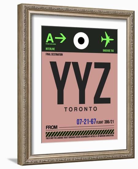 YYZ Toronto Luggage Tag 2-NaxArt-Framed Art Print