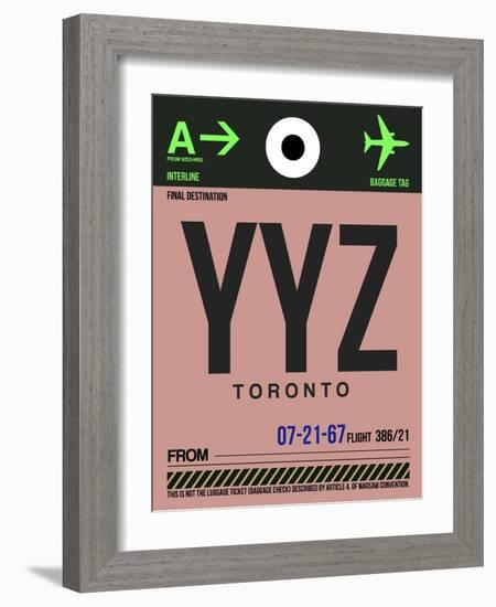 YYZ Toronto Luggage Tag 2-NaxArt-Framed Art Print