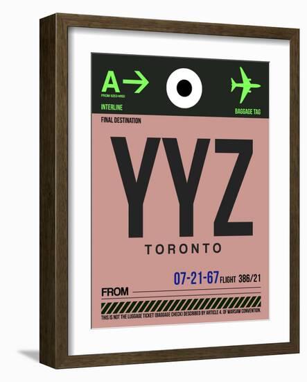 YYZ Toronto Luggage Tag 2-NaxArt-Framed Art Print