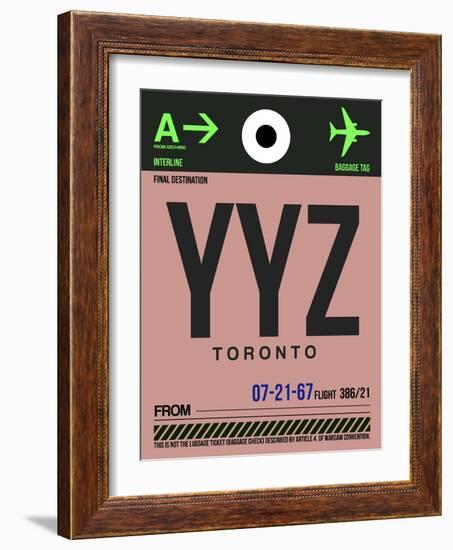 YYZ Toronto Luggage Tag 2-NaxArt-Framed Art Print