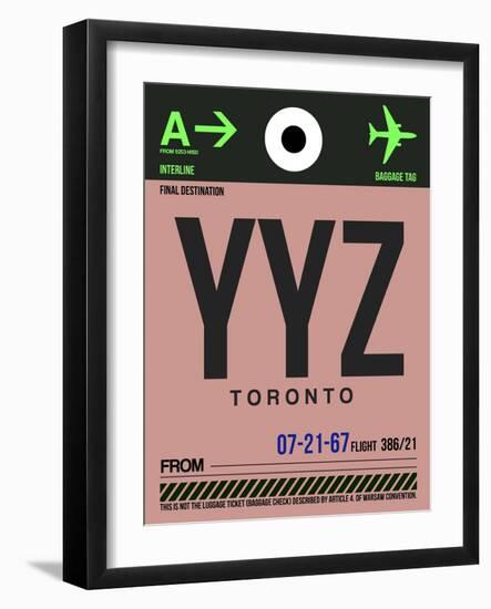 YYZ Toronto Luggage Tag 2-NaxArt-Framed Art Print