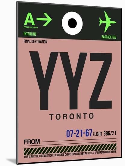 YYZ Toronto Luggage Tag 2-NaxArt-Mounted Art Print