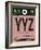 YYZ Toronto Luggage Tag 2-NaxArt-Framed Art Print