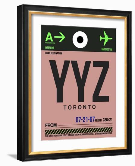 YYZ Toronto Luggage Tag 2-NaxArt-Framed Art Print