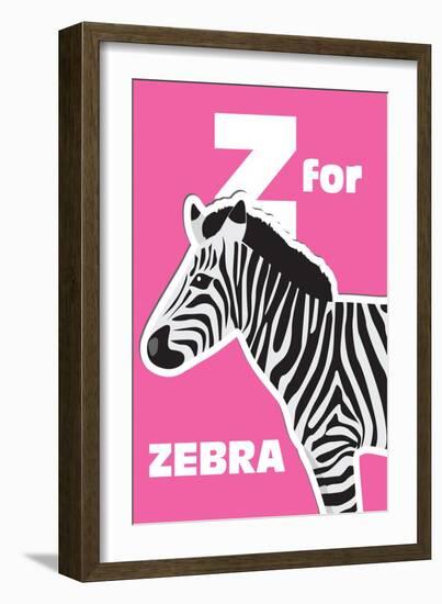 Z for the Zebra, an Animal Alphabet for the Kids-Elizabeta Lexa-Framed Premium Giclee Print