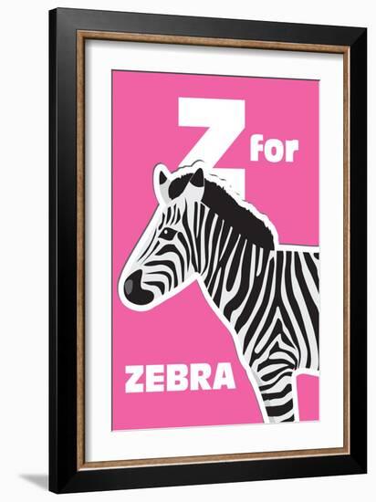 Z for the Zebra, an Animal Alphabet for the Kids-Elizabeta Lexa-Framed Premium Giclee Print