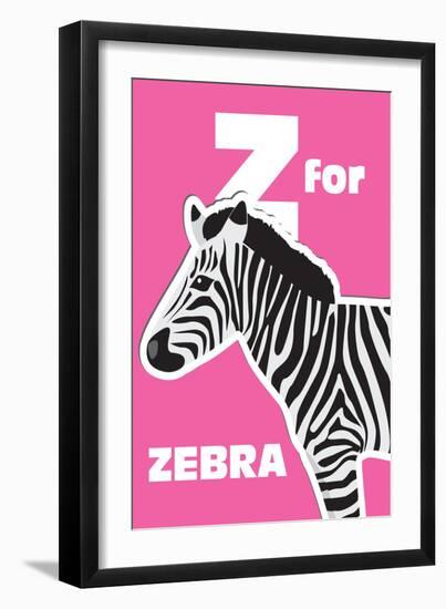 Z for the Zebra, an Animal Alphabet for the Kids-Elizabeta Lexa-Framed Art Print