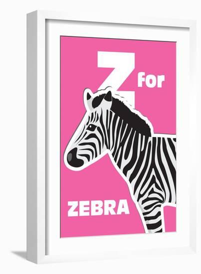 Z for the Zebra, an Animal Alphabet for the Kids-Elizabeta Lexa-Framed Art Print