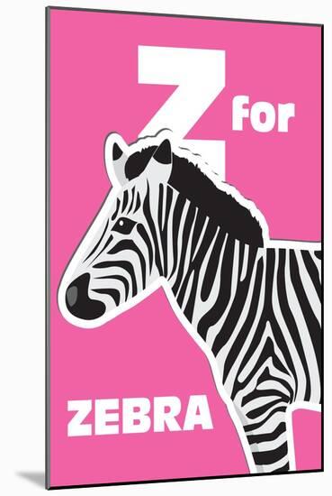 Z for the Zebra, an Animal Alphabet for the Kids-Elizabeta Lexa-Mounted Art Print